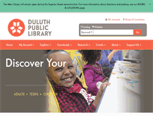 Tablet Screenshot of duluthlibrary.org